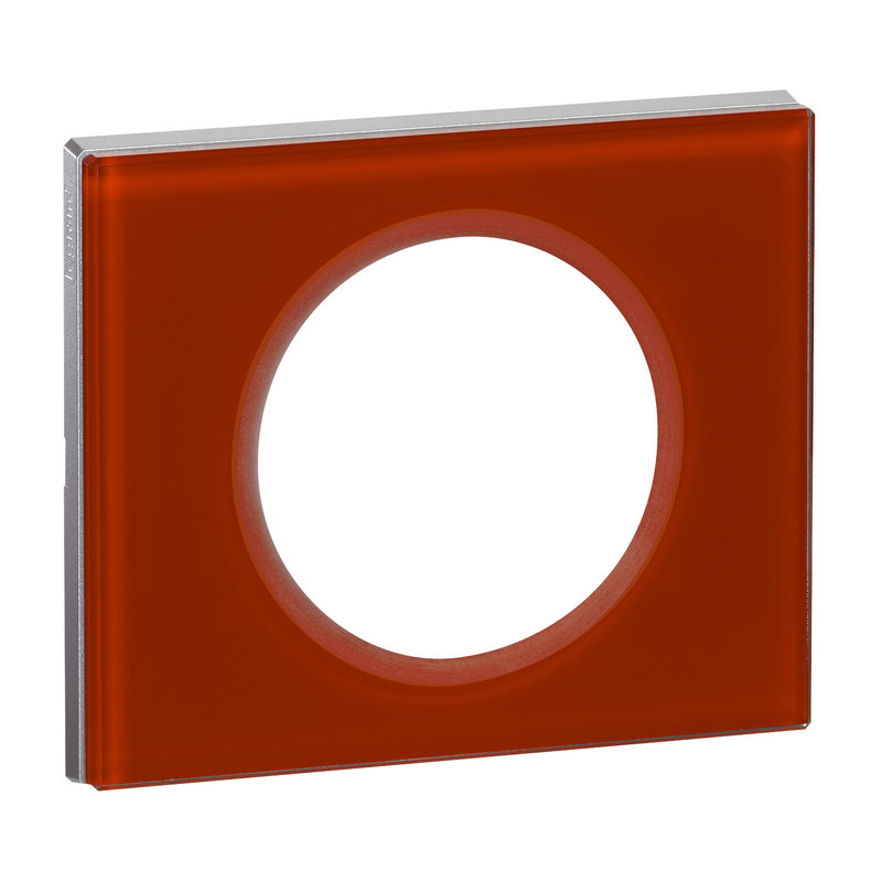 Legrand 069471 - Plaque Céliane Matières 1 poste - finition Verre Carmin