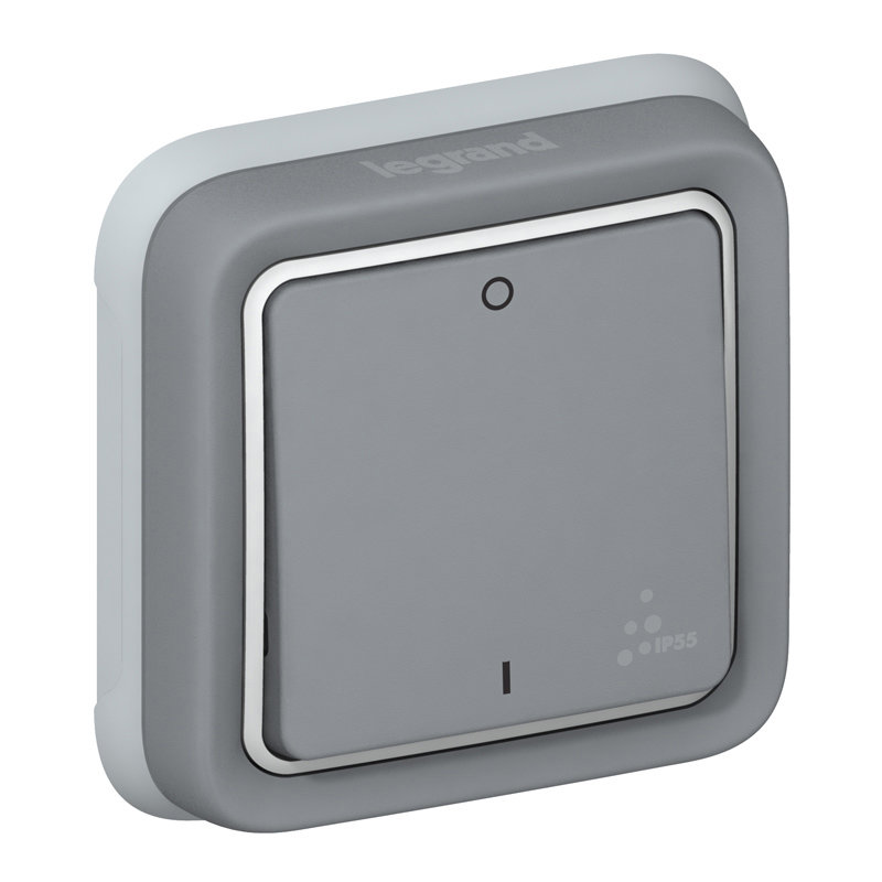 Legrand 069926 - Interrupteur bipolaire Plexo - Finition Gris