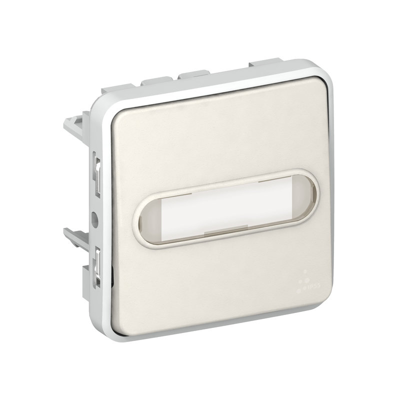 Legrand 069950 - Poussoir porte-étiquette lumineux (voyant fourni) Plexo - Blanc