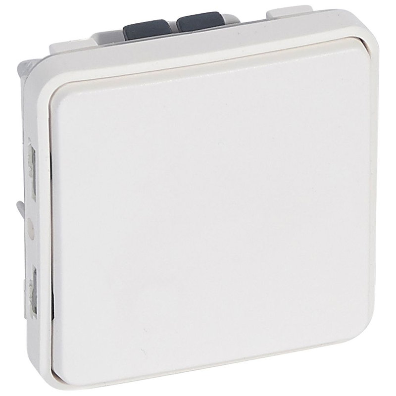 Legrand 070730 - Poussoir étanche NO Plexo composable IP55 10A - blanc Artic antimicrobien