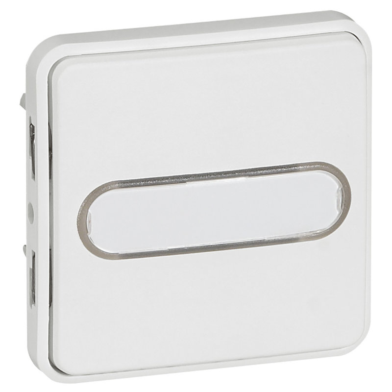 Legrand 070733 - Poussoir NO lum +porte-étiquette Plexo compo IP55 10A -blanc Artic antimicrobien