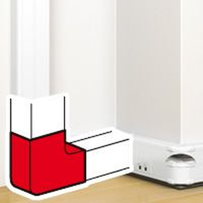 Legrand 075643 - Angle plat 90° pour goulotte à clippage direct Mosaic 50x130mm - blanc