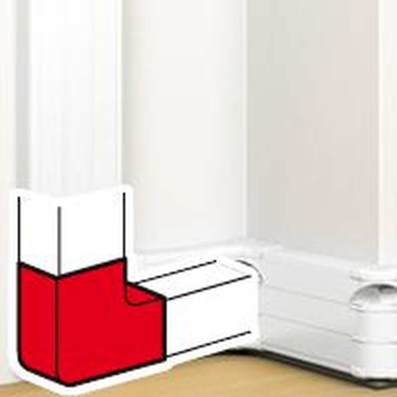 Legrand 075646 - Angle plat 90° pour goulotte à clippage direct Mosaic 50x180mm - blanc