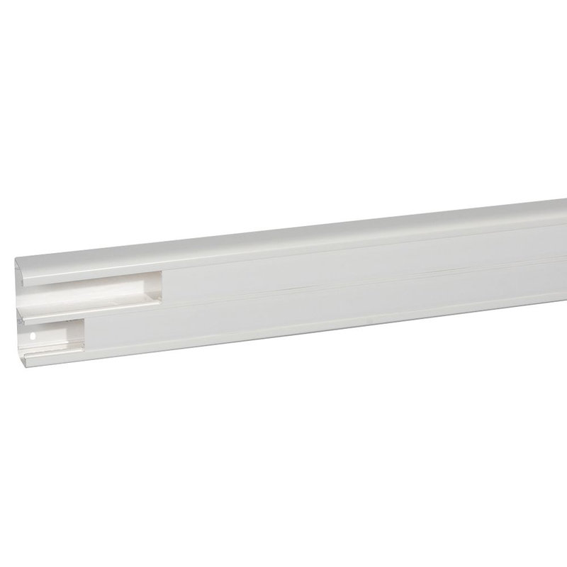 Legrand 075702 - Goulotte 2 compartiments à clippage direct 50x130mm Mosaic - blanc antimicrobien