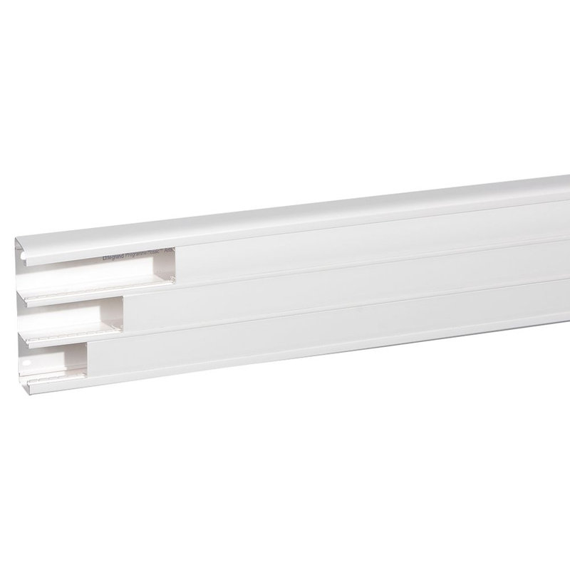 Legrand 075704 - Goulotte 3 compartiments à clippage direct 50x180mm Mosaic - blanc antimicrobien