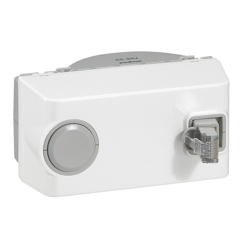 Legrand 076533 - Prise RJ45 catégorie 6 FTP avec enrouleur Mosaic 4 modules - blanc