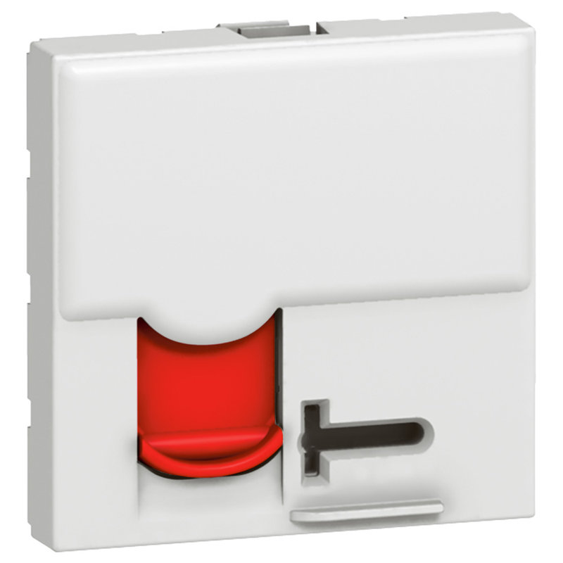 Legrand 076596 - Prise RJ45 catégorie 6 STP blindée à accès contrôlé Mosaic 2 modules - blanc