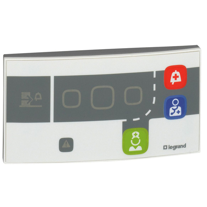 Legrand 076606 - Bloc de porte chambre Mosaic appel infirmière avec indicateur d'appel lumineux