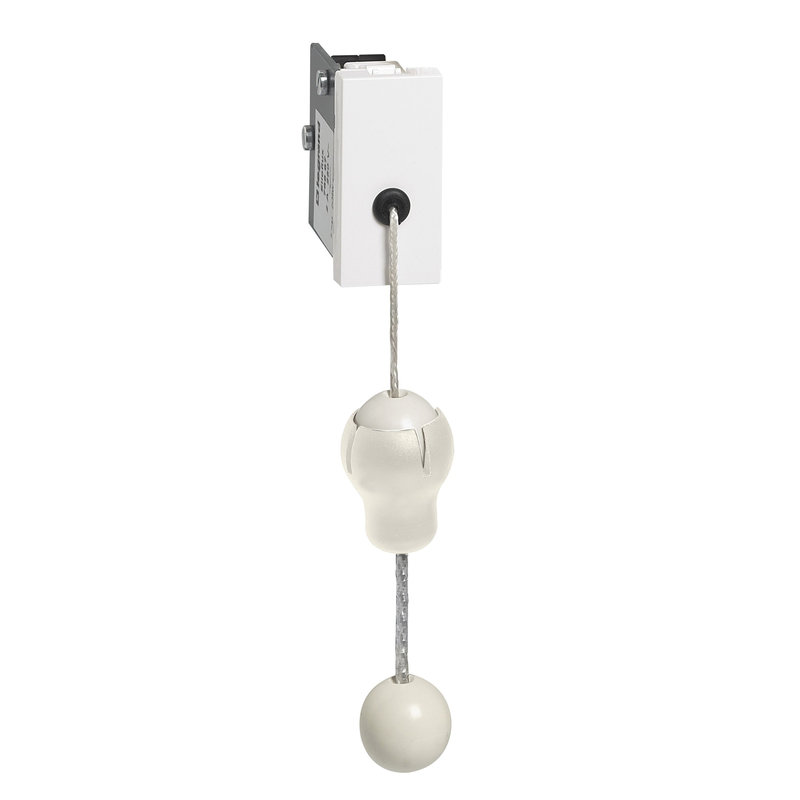 Legrand 076677 - Interrupteur à tirette Mosaic - 1 module - blanc antimicrobien