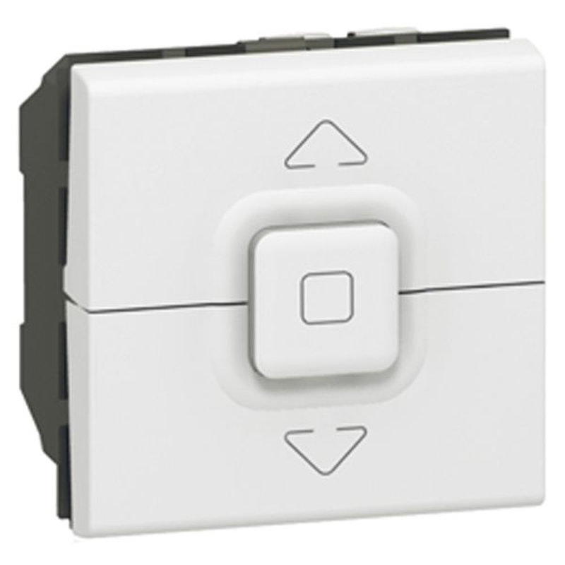 Legrand 077026 - Interrupteur de volets roulants 500W maximum Mosaic 2 modules - blanc