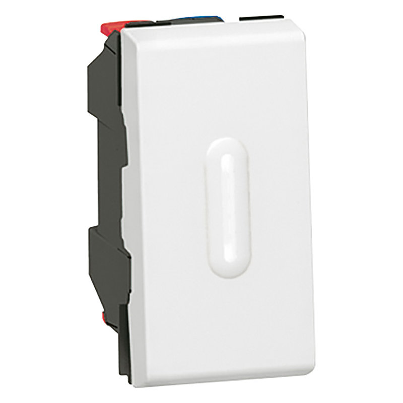 Legrand 077062 - Interrupteur ou va-et-vient à voyant 20AX 250V~ Mosaic 1 module - blanc