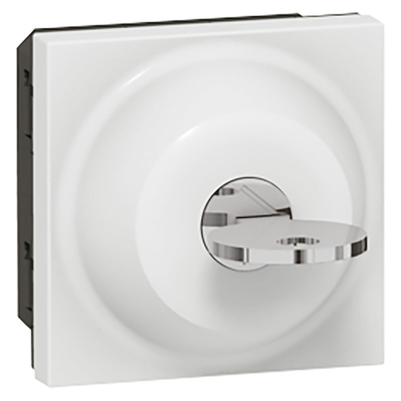 Legrand 077073 - Interrupteur à clé RONIS n°601 Mosaic 3 positions par inverseur 6A 250V~ - blanc