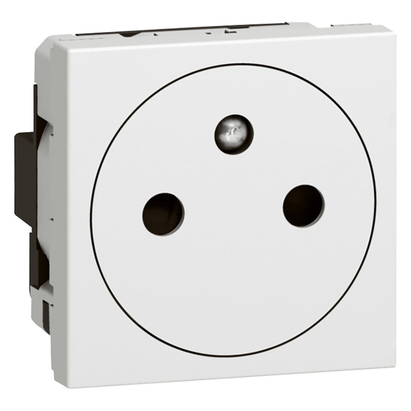 Legrand 077132 - Prise de courant Surface Mosaic - 2P+T - 2 modules - blanc antimicrobien