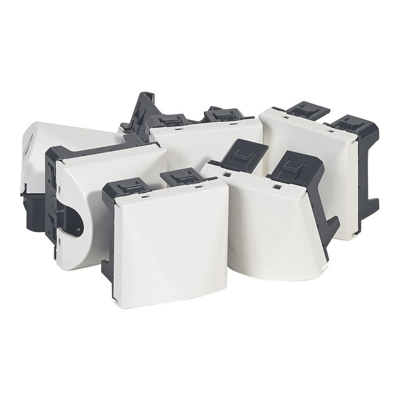 Legrand 077559 - Lot de 50 sorties de câbles Mosaic 2 modules référence 077550 - blanc