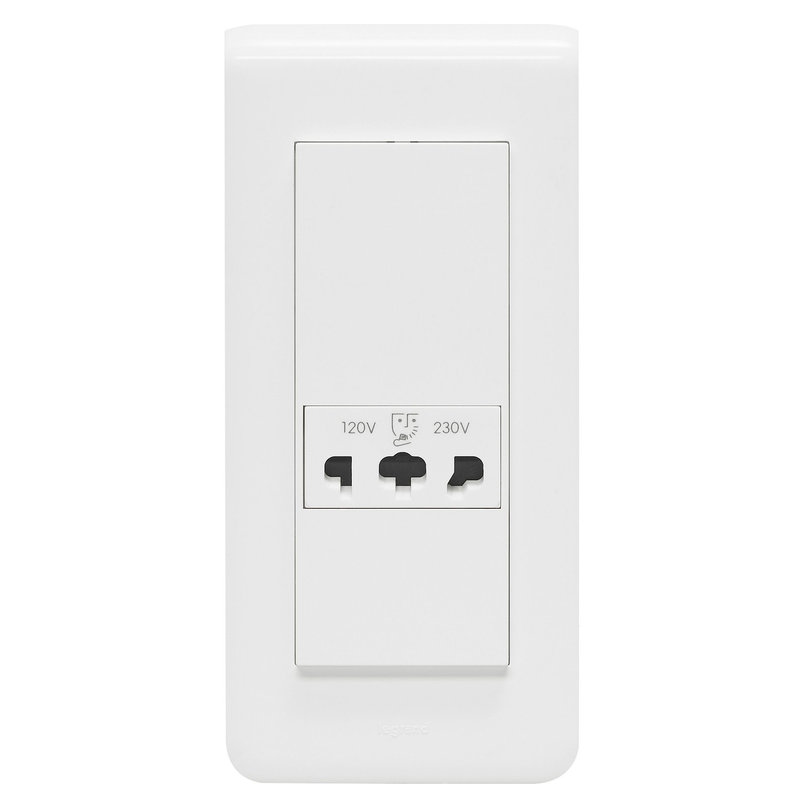 Legrand 077586 - Prise pour rasoir IP24 IK04 Mosaic 5 modules - blanc