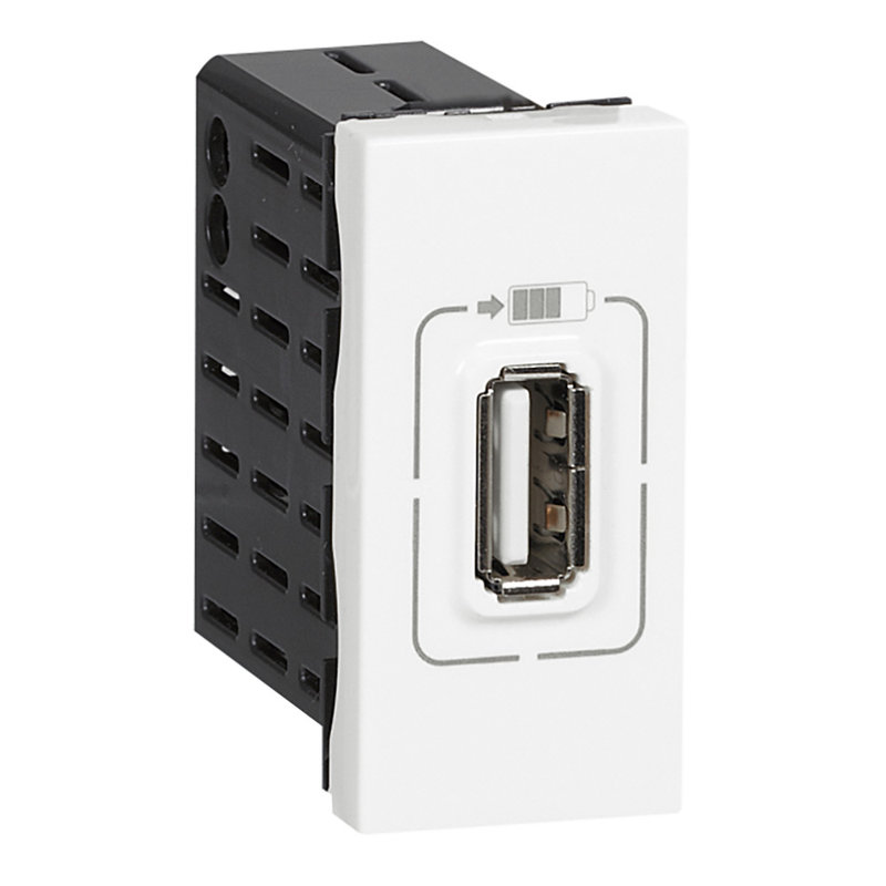 Legrand 077591 - Prise USB Type-A 1,5A 5V= 7,5W Mosaic 1 module 230V - blanc
