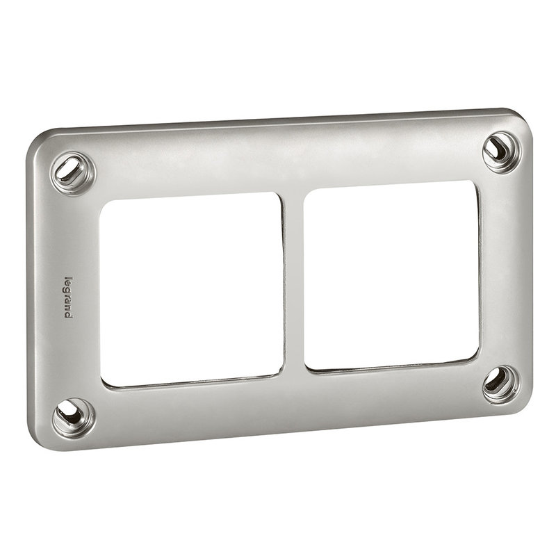 Legrand 077852 - Plaque 2 postes - Soliroc - IK10- antivandale