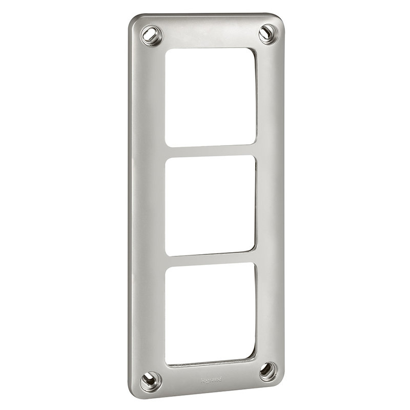 Legrand 077853 - Plaque 3 postes - Soliroc - IK10- antivandale