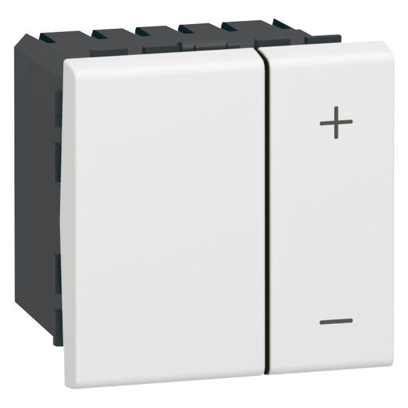 Legrand 078404 - Interrupteur variateur pour ballast 1V à 10V Mosaic 2 modules avec neutre -blanc