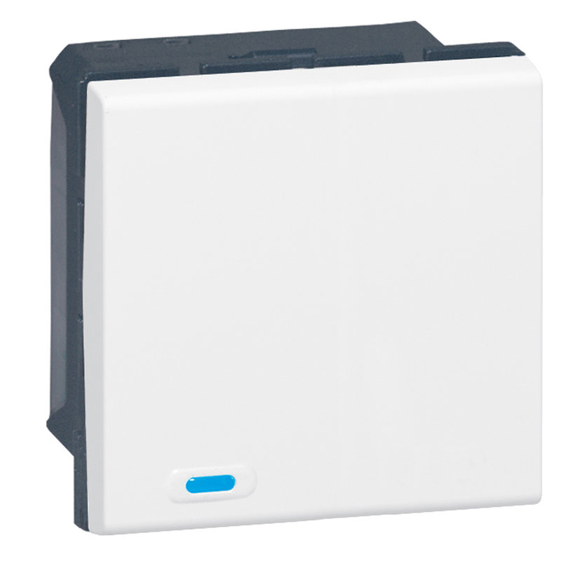 Legrand 078489 - Commande filaire BUS KNX Mosaic avec 1 touche à 1 appui - blanc