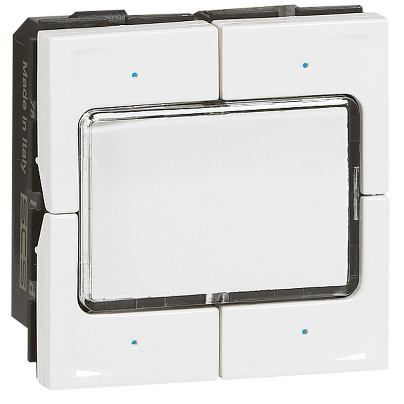 Legrand 078491 - Commande filaire BUS KNX Mosaic avec 4 touches à 4 appuis - blanc