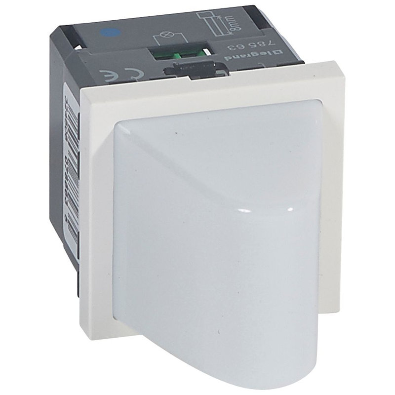 Legrand 078563 - Hublot Mosaic 2 modules 12V~ à 24V~ ou 12V= à 24V= pour 0,6W - bleu