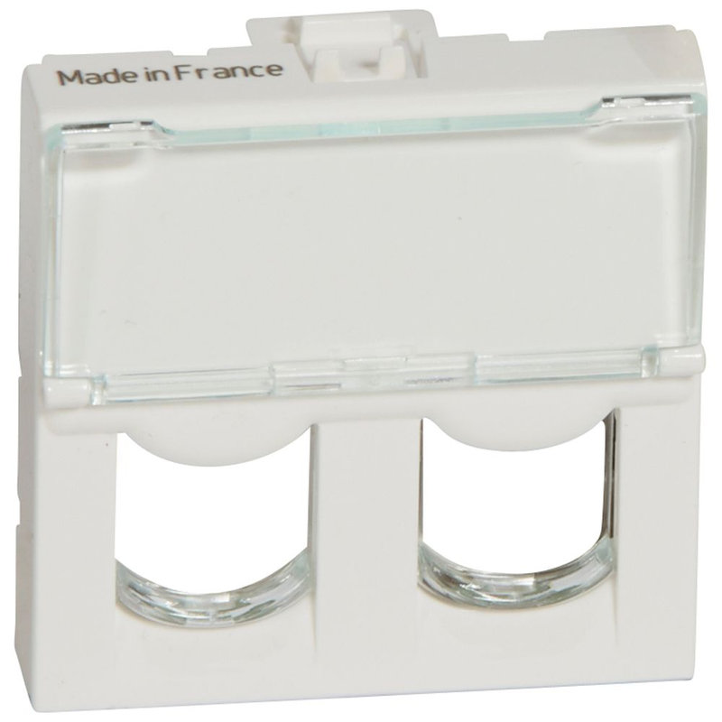 Legrand 078603 - Plastron Mosaic - pour 2 connecteurs UTP Systimax - 2 modules - blanc