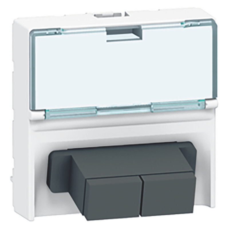 Legrand 078617 - Prise traversée fibre optique Mosaic - 2xSC - 2 modules - blanc