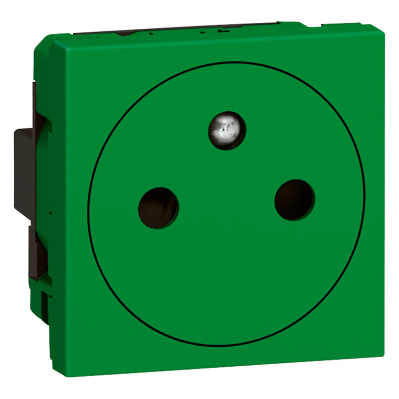 Legrand 078704 - Prise de courant Surface Mosaic - 2P+T - 2 modules - vert antimicrobien