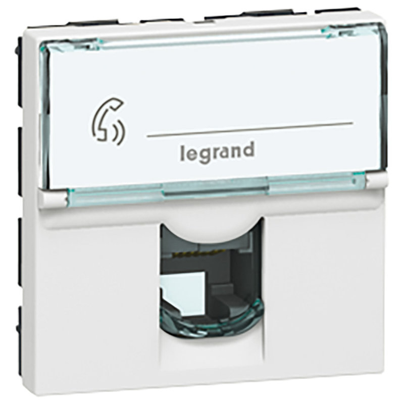 Legrand 078732 - Prise RJ 12 Mosaic 6 contacts 2 modules - blanc
