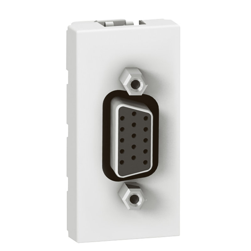 Legrand 078772 - Prise HD 15 femelle à souder Mosaic 1 module - blanc