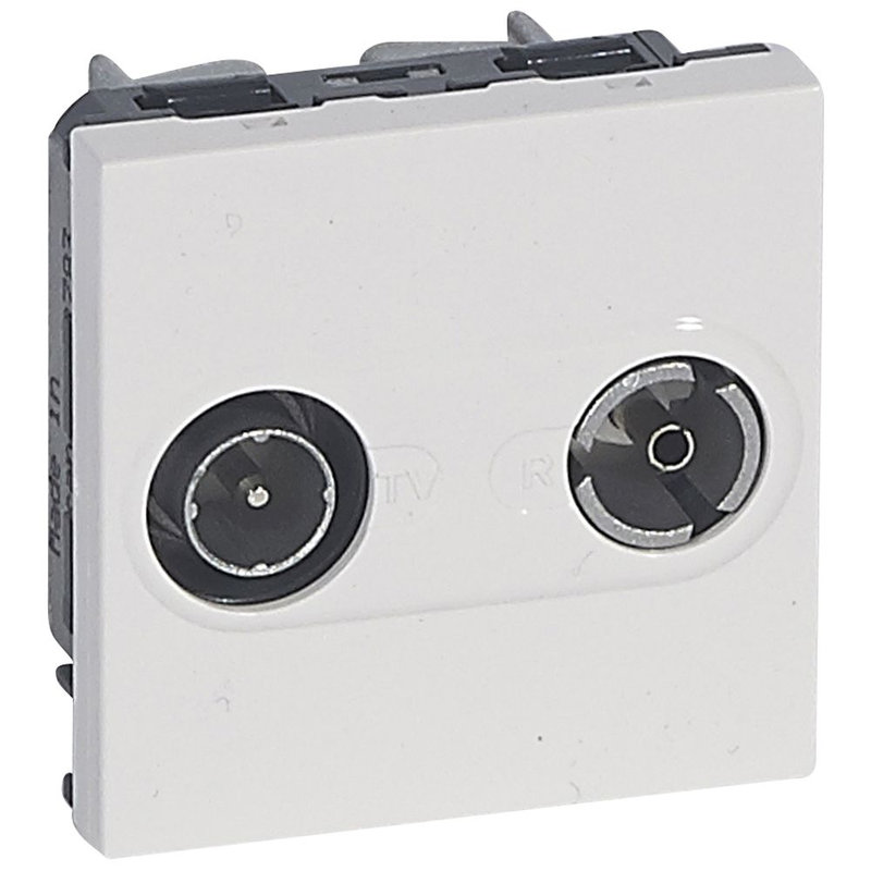 Legrand 078783 - Prise TV-R Mosaic 2 modules pour maintenance d'installation - blanc