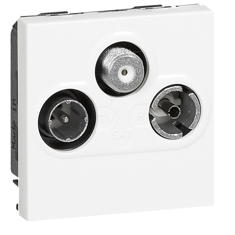 Legrand 078786 - Prise TV-R-SAT Mosaic FM et DAB+ 2 modules - blanc