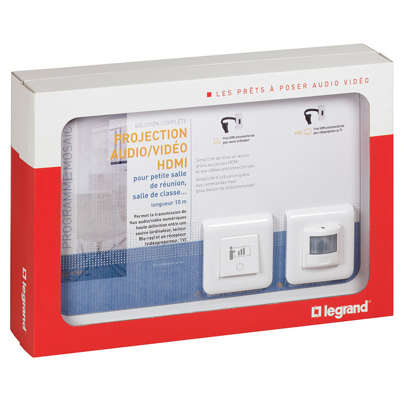 Legrand 078911 - Prêt-à-poser Mosaic pour projection audio vidéo HDMI version 2.0