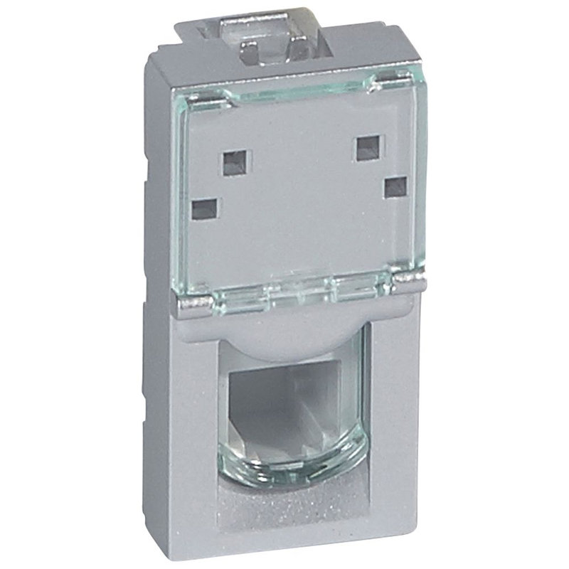 Legrand 079231 - Prise RJ11 4 contacts Mosaic 1 module - alu