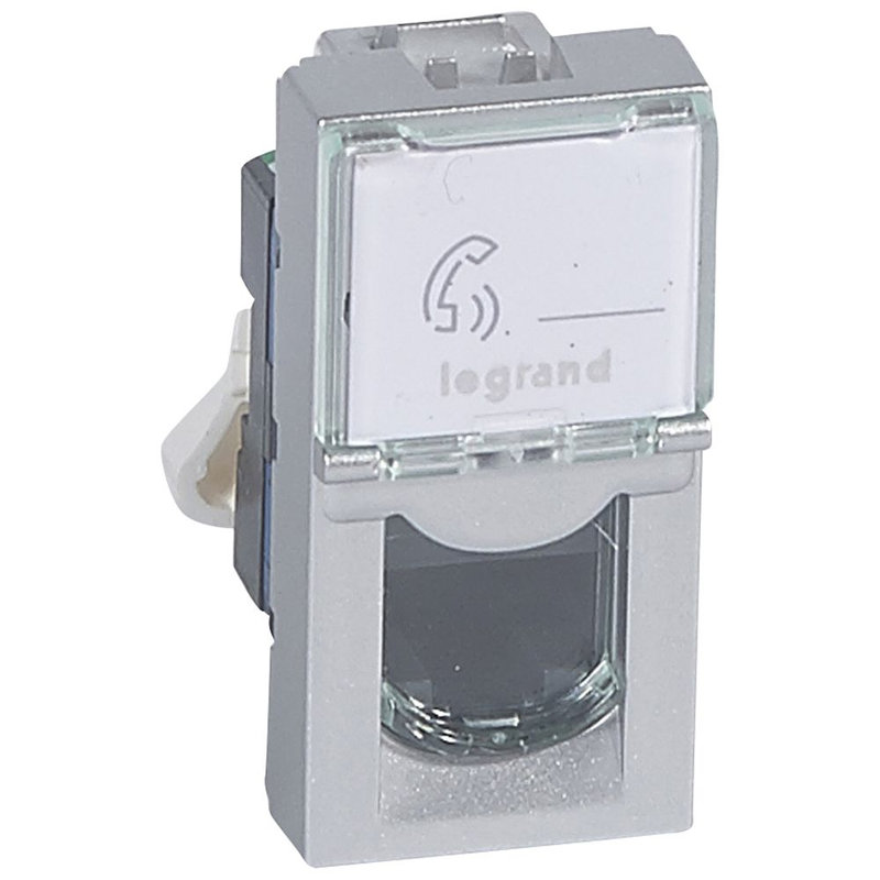 Legrand 079461 - Prise RJ45 catégorie 6 UTP Mosaic 1 module - alu