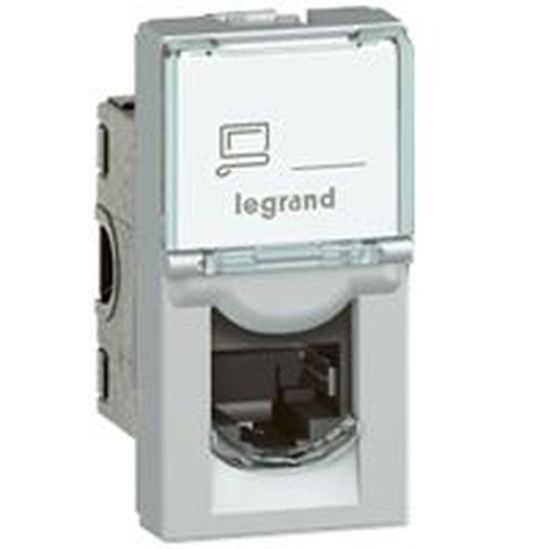 Legrand 079462 - Prise RJ45 catégorie 6 FTP Mosaic 1 module - alu