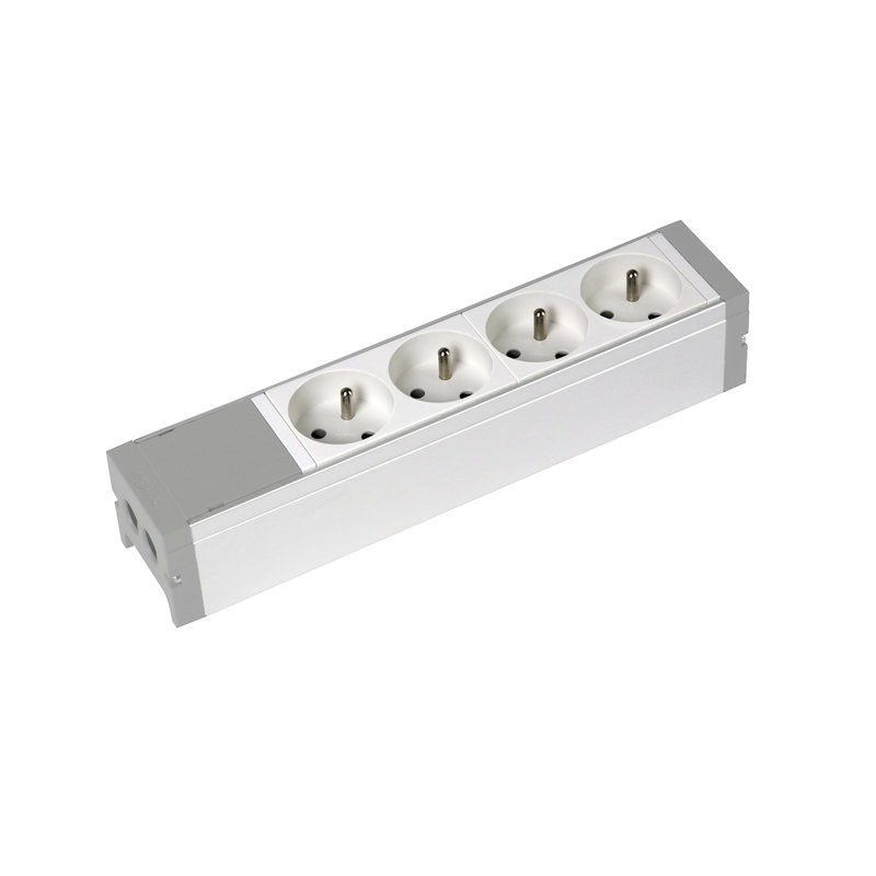 Legrand 073401 - Bloc nourrice équipé de 4 prises 2P+T à câbler