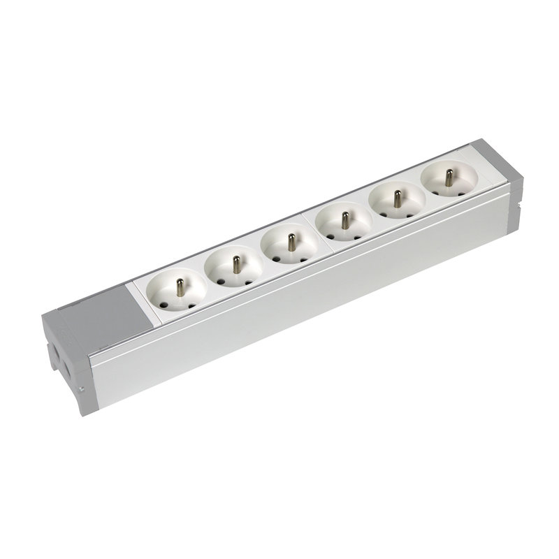 Legrand 073402 - Bloc nourrice équipé de 6 prises 2P+T à câbler