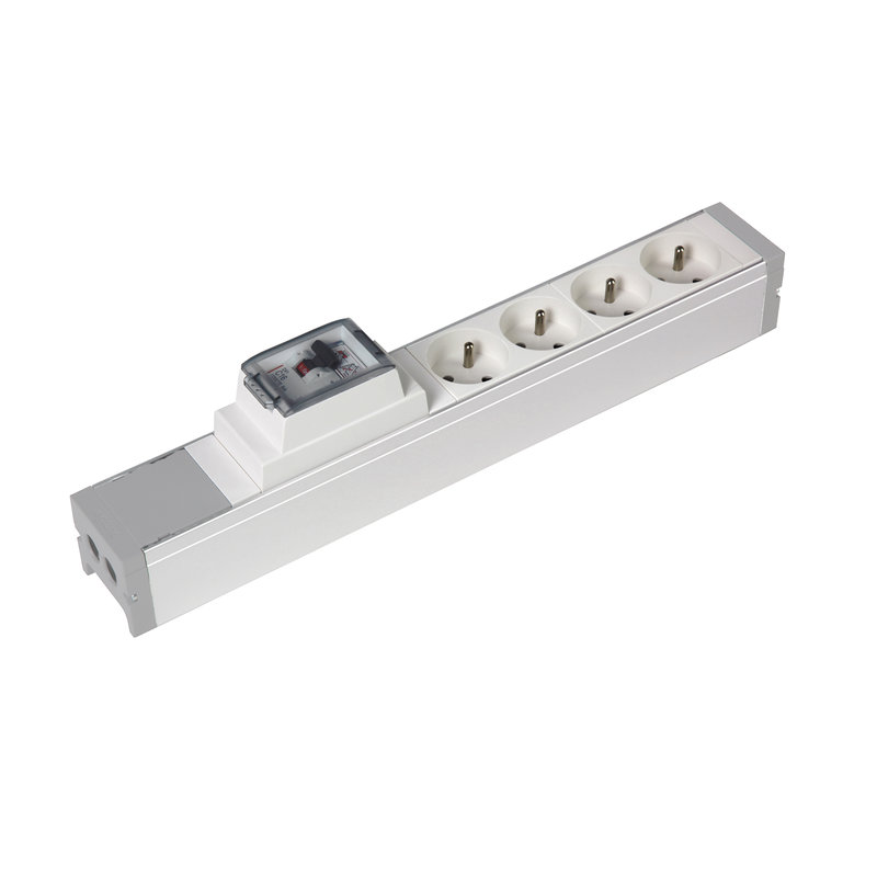 Legrand 073409 - Bloc nourrice 4 prises 2P+T + 1 disjoncteur différentiel Ph+N 16A 30mA à câbler