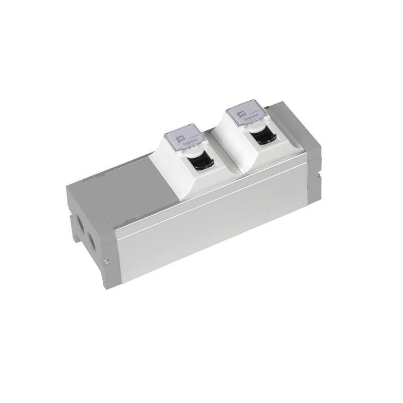 Legrand 073488 - Bloc nourrice équipé de 2 prises RJ45 catégorie 6 FTP traversée cuivre à câbler
