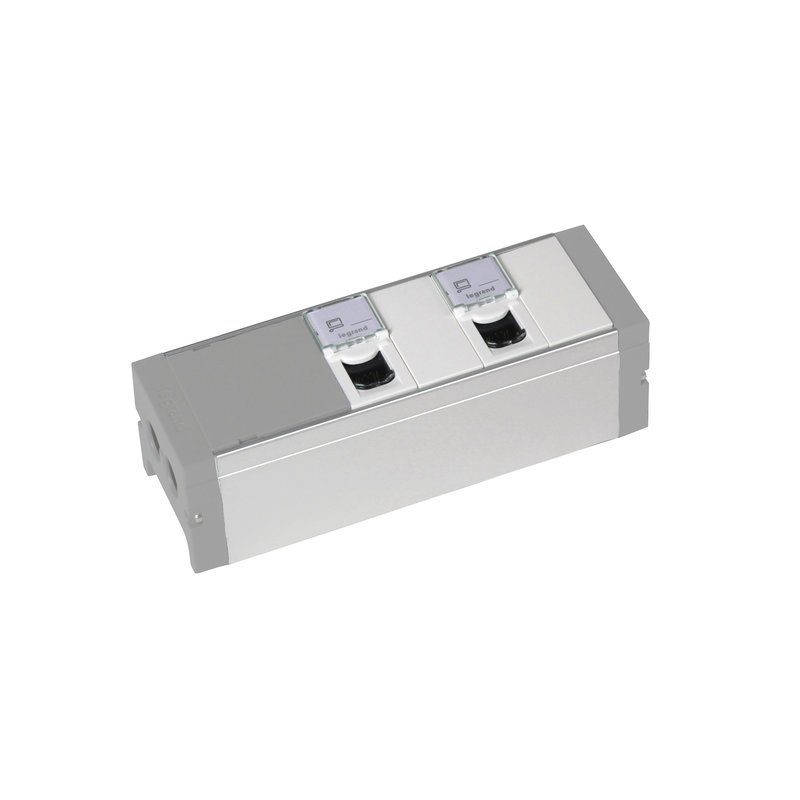 Legrand 073495 - Bloc nourrice équipé de 2 prises RJ45 catégorie 6 FTP + 2 obturateurs à câbler