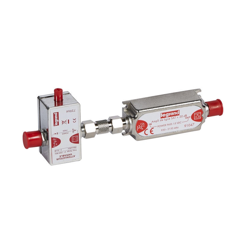 Legrand 073953 - Kit de réglage signal TV-SAT 1 amplificateur et 1 atténuateur