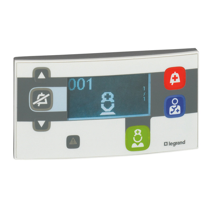 Legrand 076607 - Bloc de porte pour chambre Mosaic appel infirmière avec afficheur alphanumérique