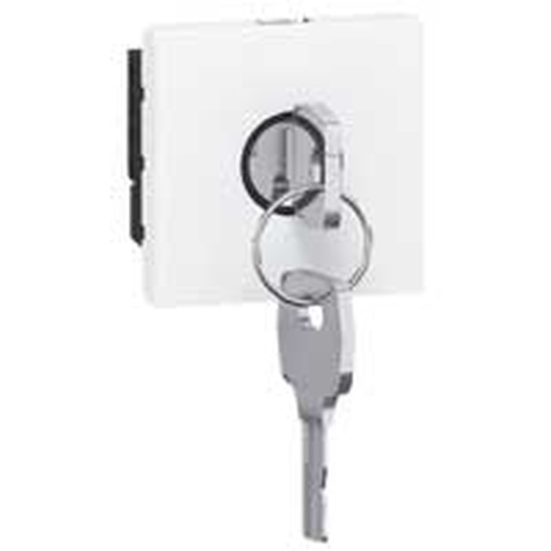 Legrand 076630 - Interrupteur à clé pour BAES Mosaic 2 modules pour télécommande 003900 - blanc