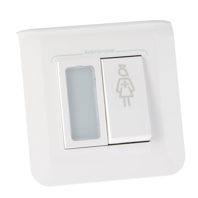 Legrand 076685L - Bloc d'appel Mosaic - témoin rouge retour d'appel - antimicrobien