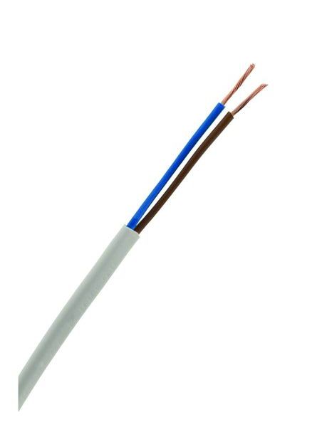 Câble Électrique Meplat Souple H03Vvh2F 2X0.75 Blanc - Couronne De 10M