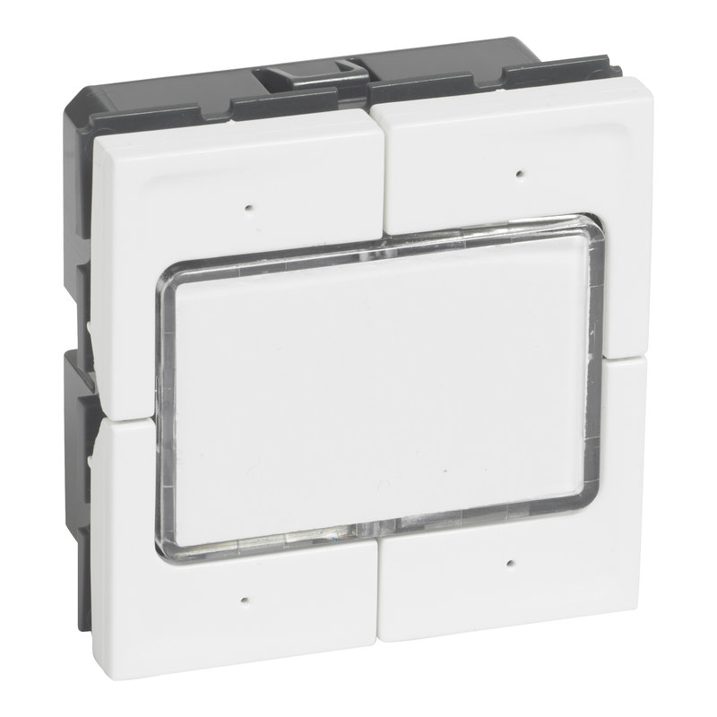 Legrand 077045L - Poussoir 4 positions Mosaic 2 modules - blanc