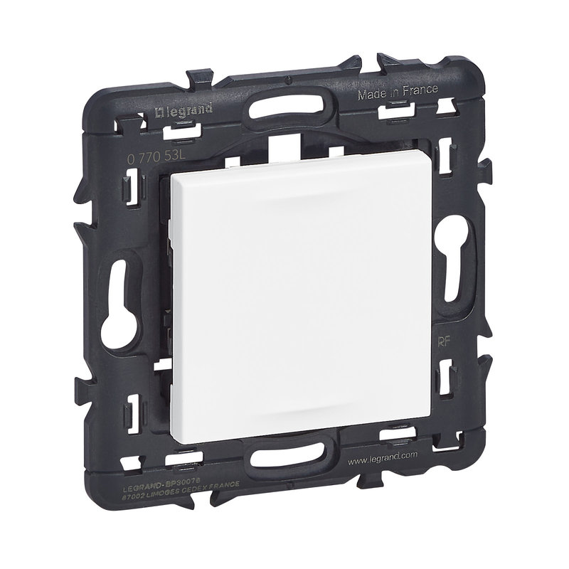 Legrand 077053L - Commande simple sans fil sans pile d'éclairage Mosaic with Netatmo - blanc
