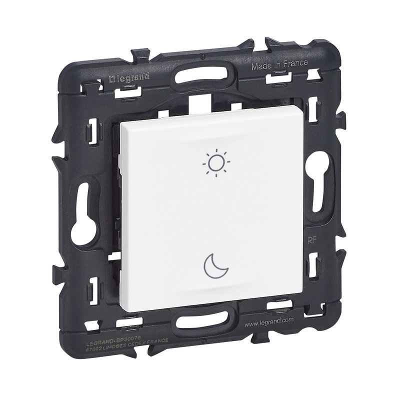 Legrand 077057L - Commande sans fil et sans pile Lever/Coucher Mosaic with Netatmo - blanc